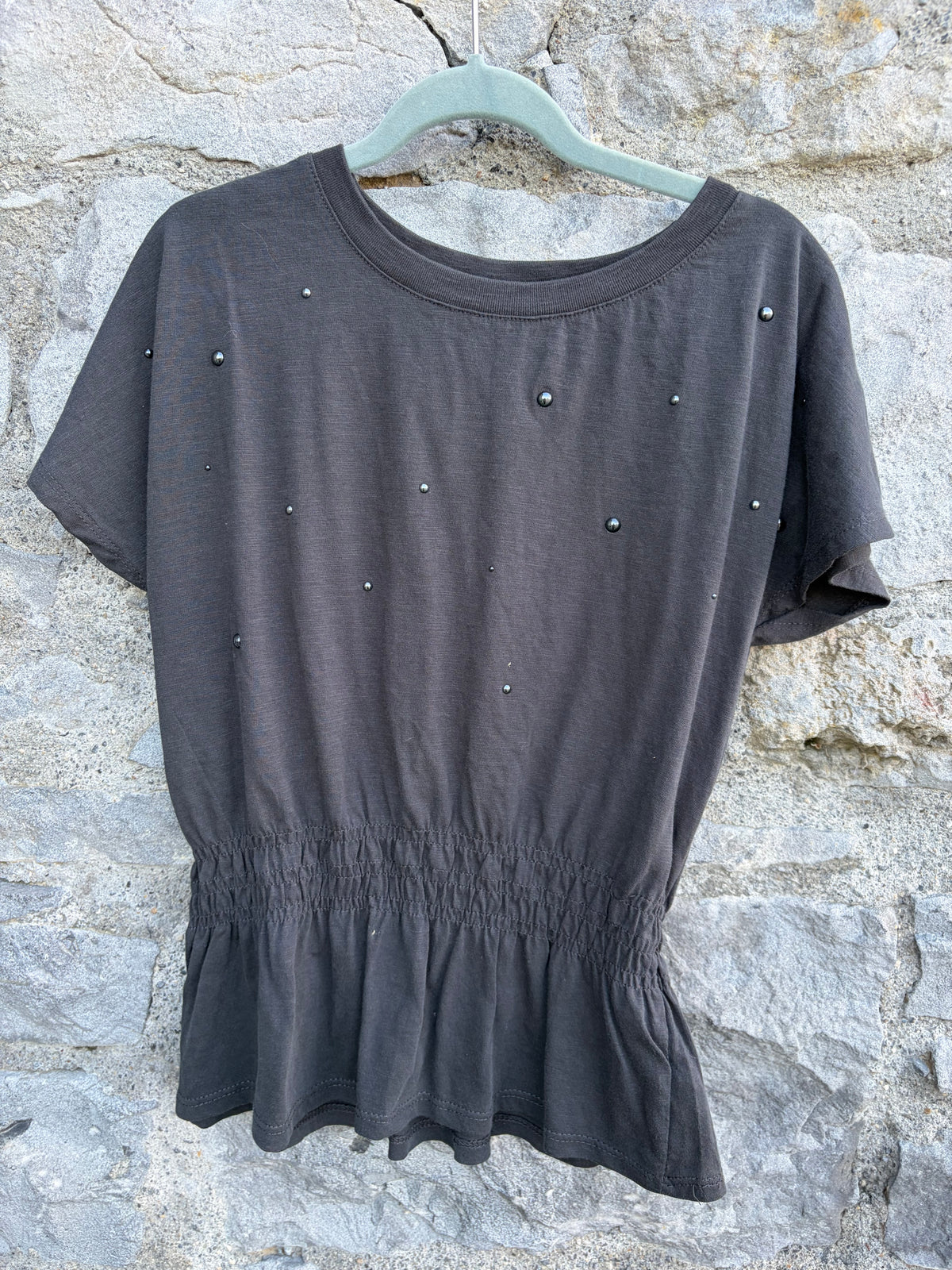 Grey peplum top  9-10y (134-140cm)