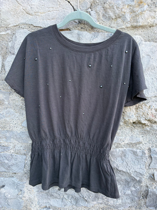 Grey peplum top  9-10y (134-140cm)