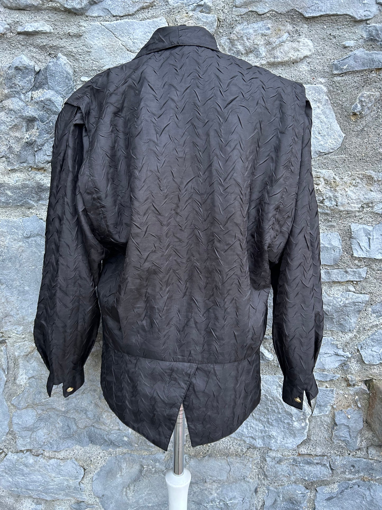 80s black jacket uk 12