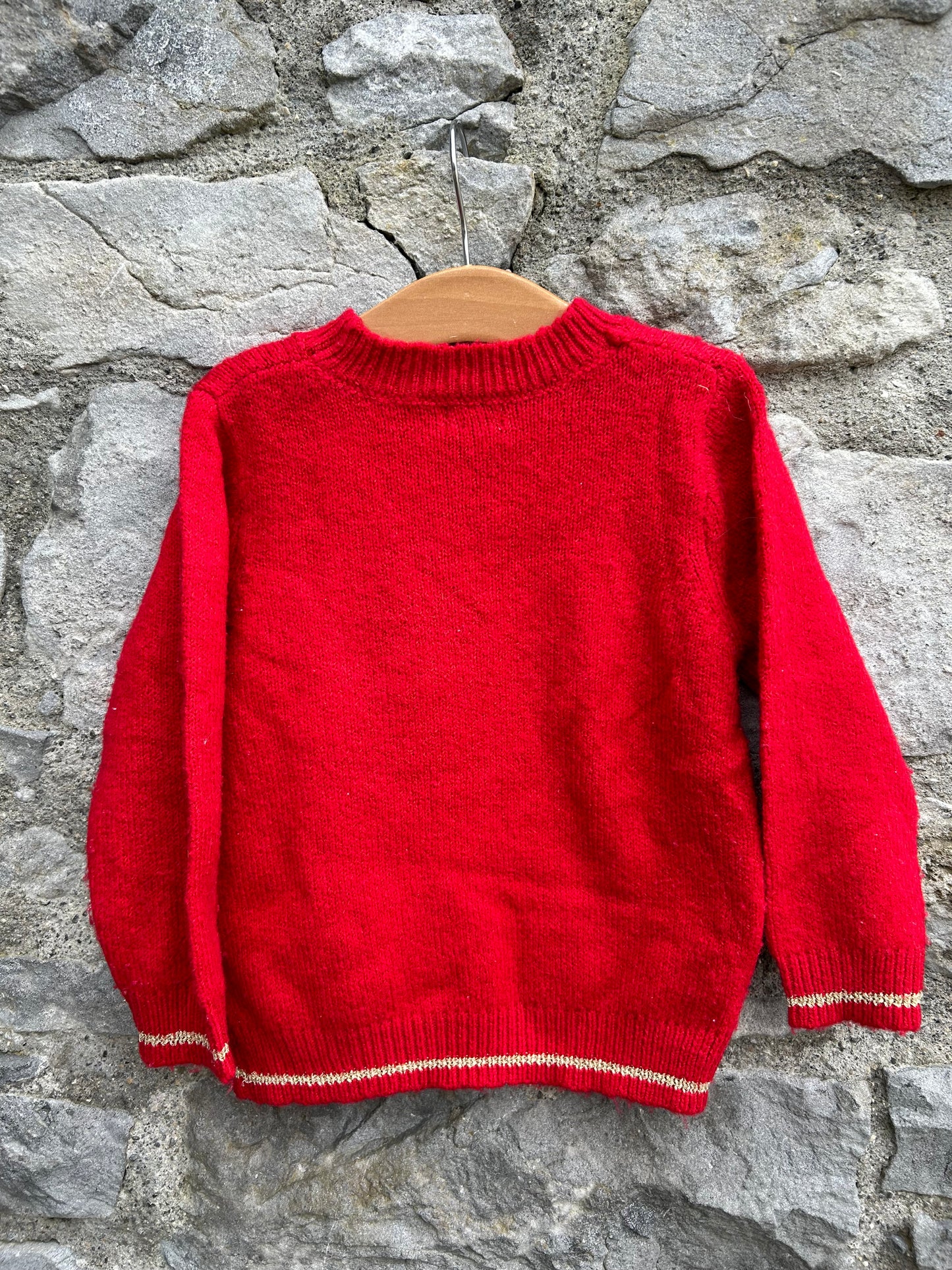 Reindeer red jumper 2-3y (92-98cm)