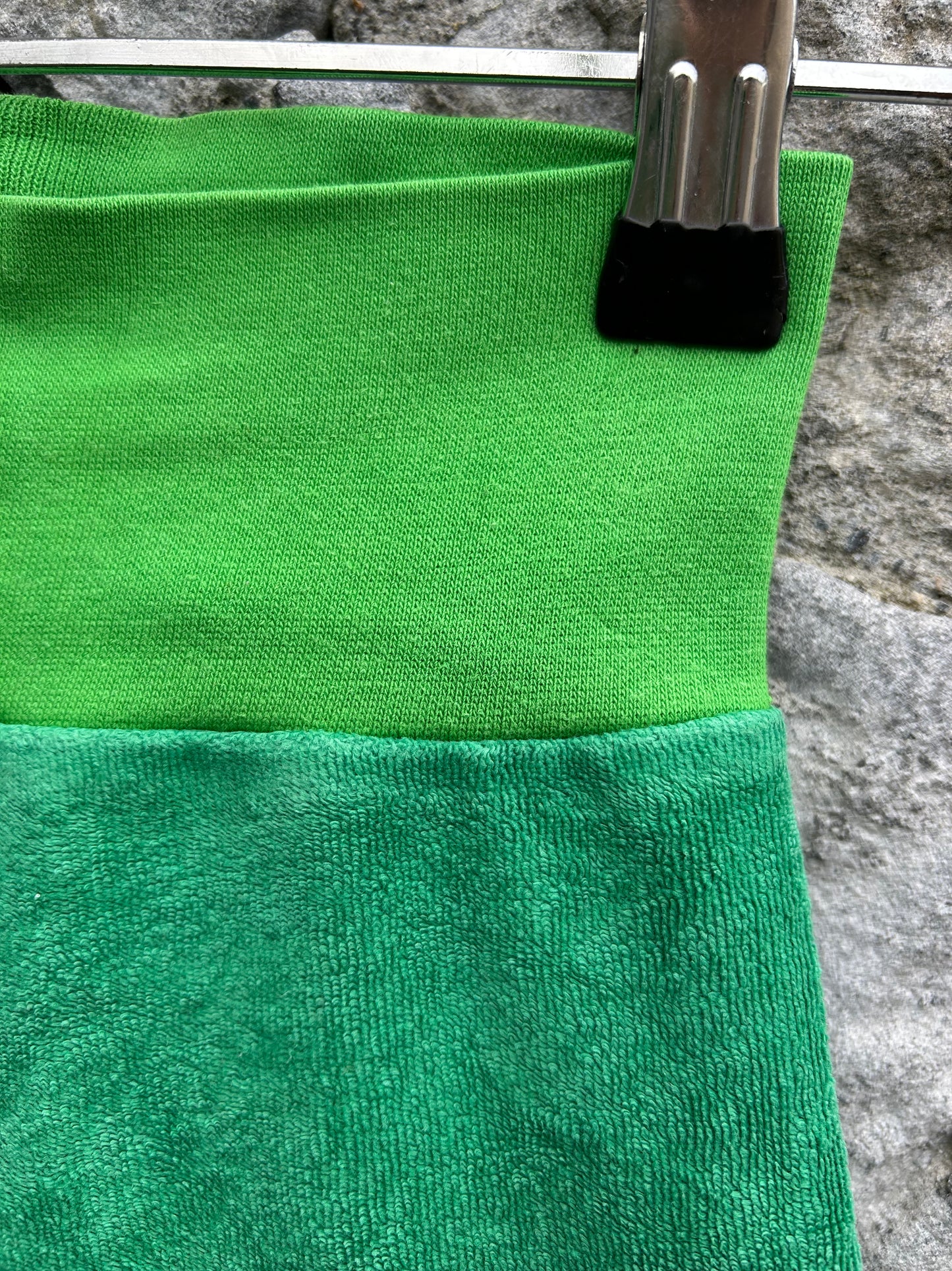 Green velour rib pants 3-6m (62-68cm)