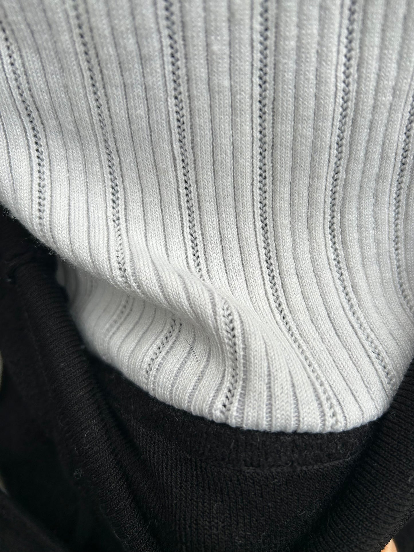 Bouclé-paneled pointelle-knit mini dress uk 8