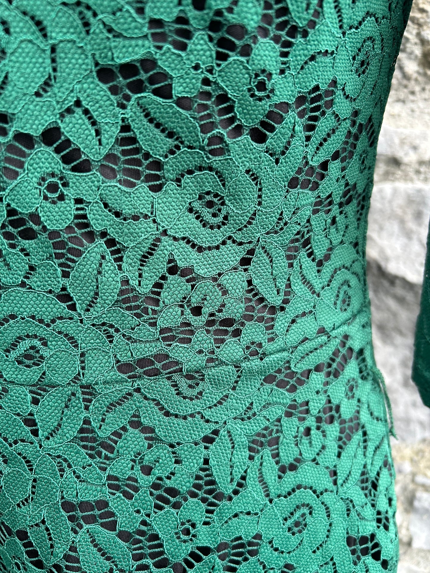 Green lace dress uk 8-10