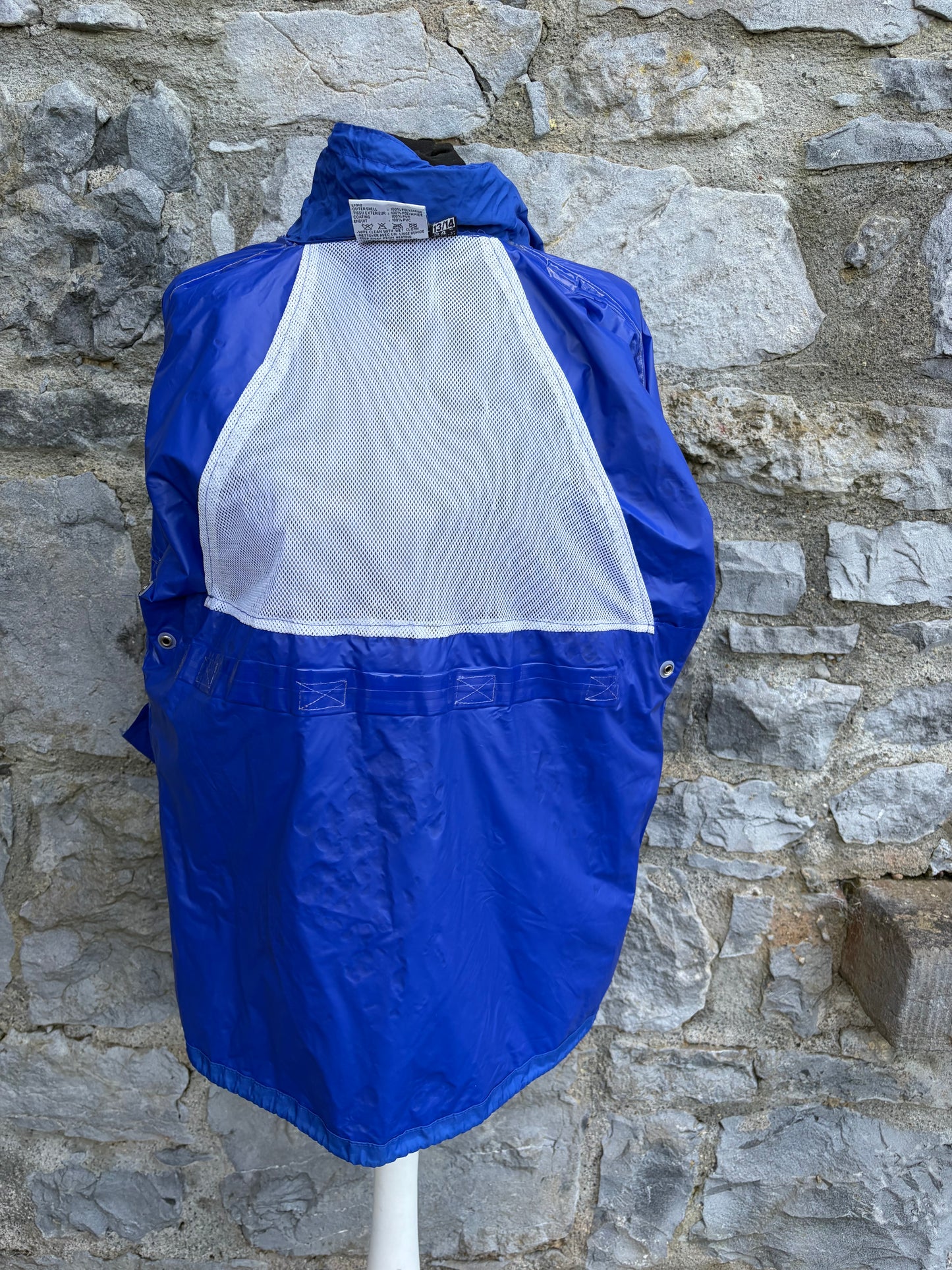 80s blue rain jacket 13-14y (158-164cm)