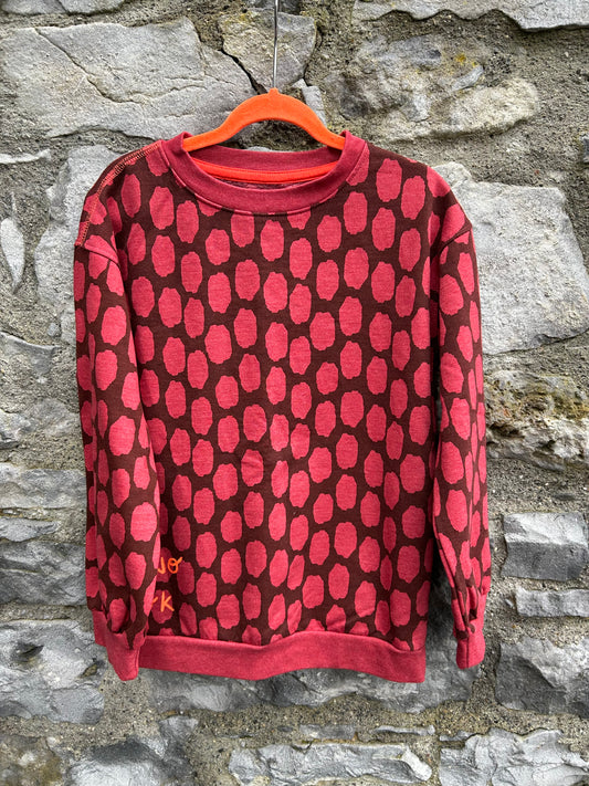 Maroon spotty sweatshirt   9-10y (134-140cm)