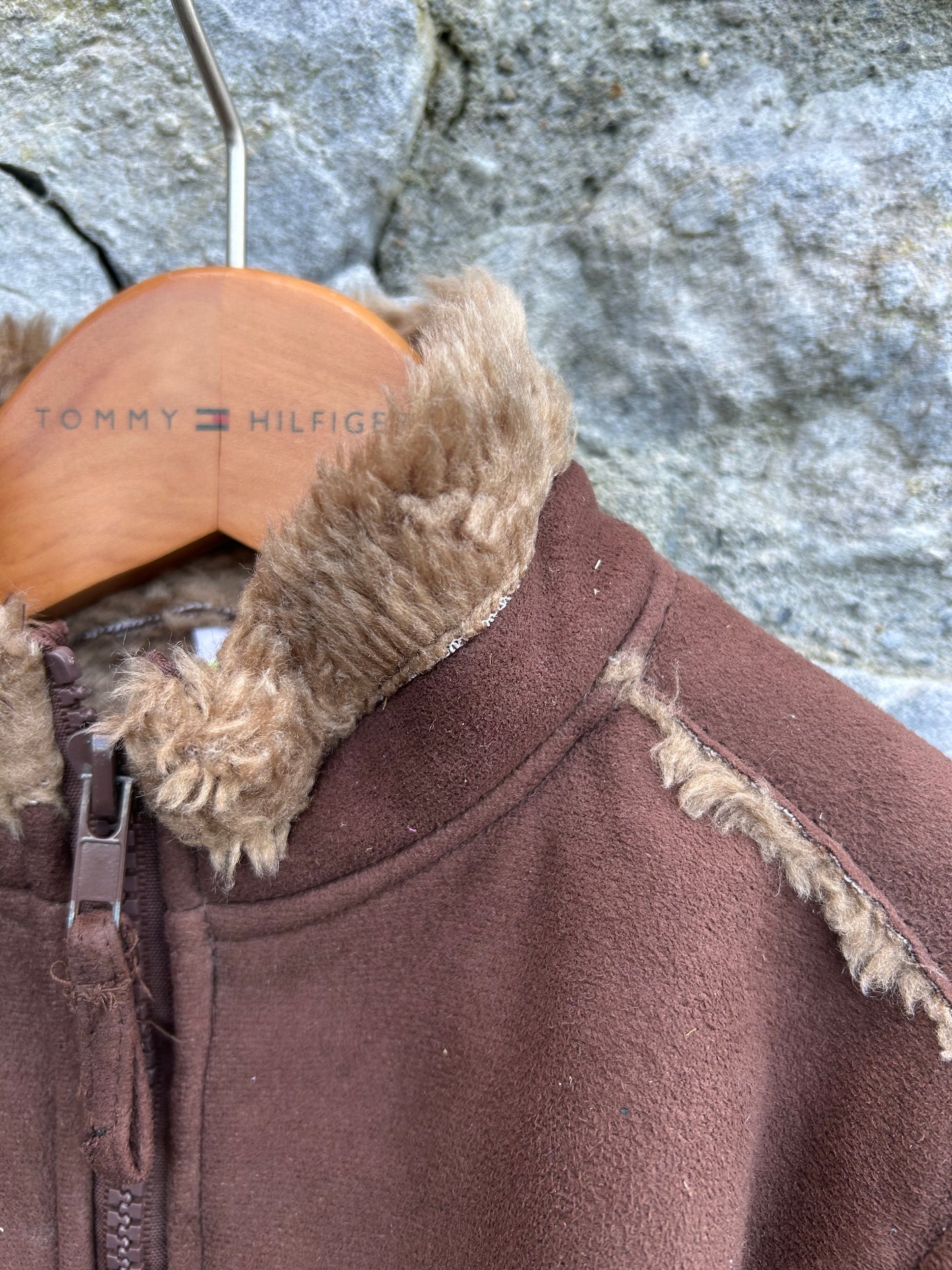 Y2K brown faux suede jacket 18-24m (86-92cm)