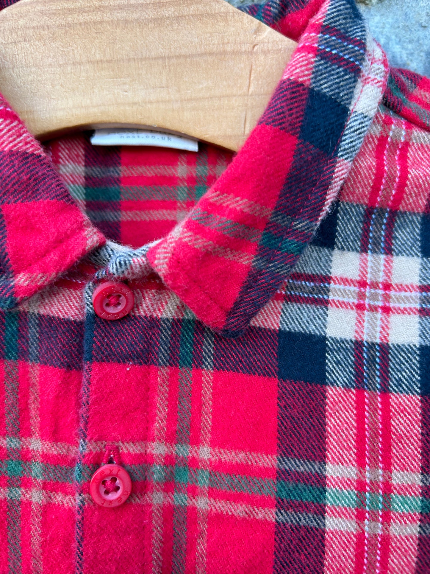 Red check flannel vest  12-18m (80-86cm)