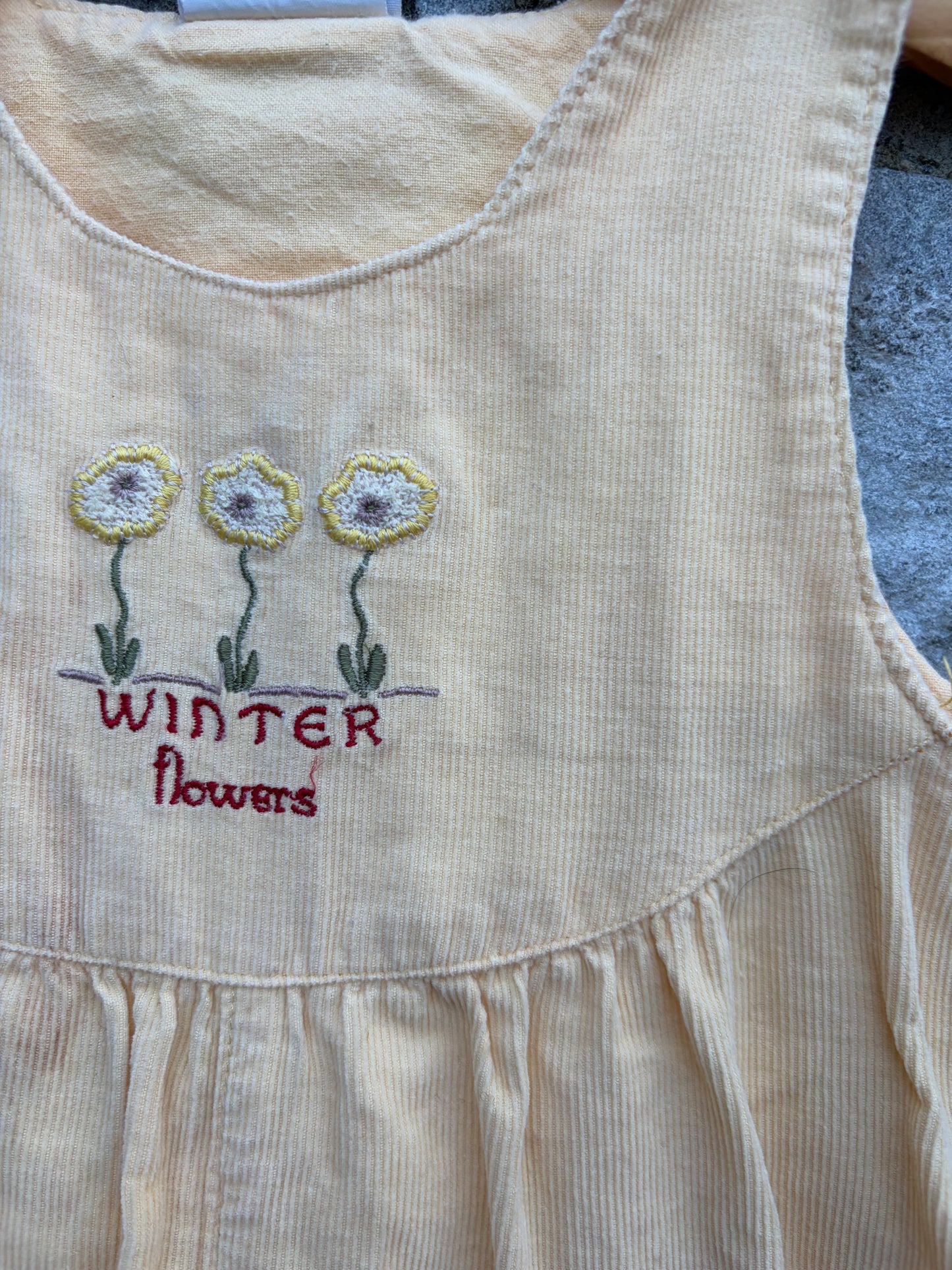 90s winter flowers dungarees  3-6m (62-68cm)