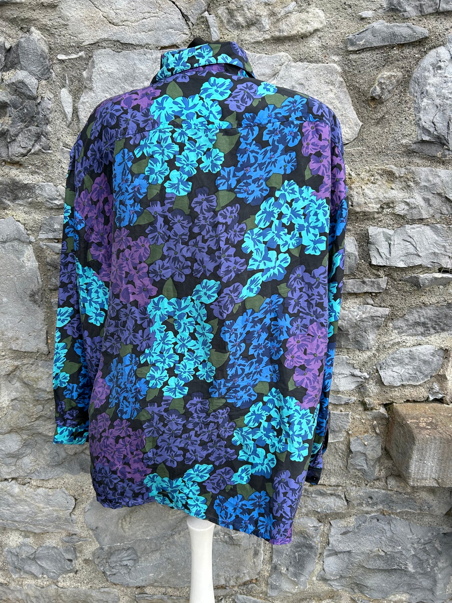 Purple&blue Hydrangea shirt uk 16