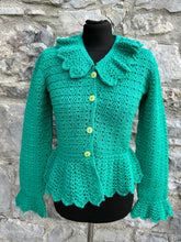 Load image into Gallery viewer, Green knitted cardigan uk 8-10
