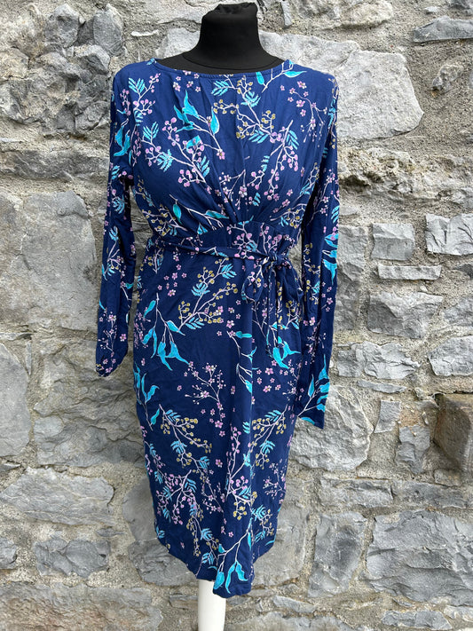 Navy blue floral maternity dress uk 8-10