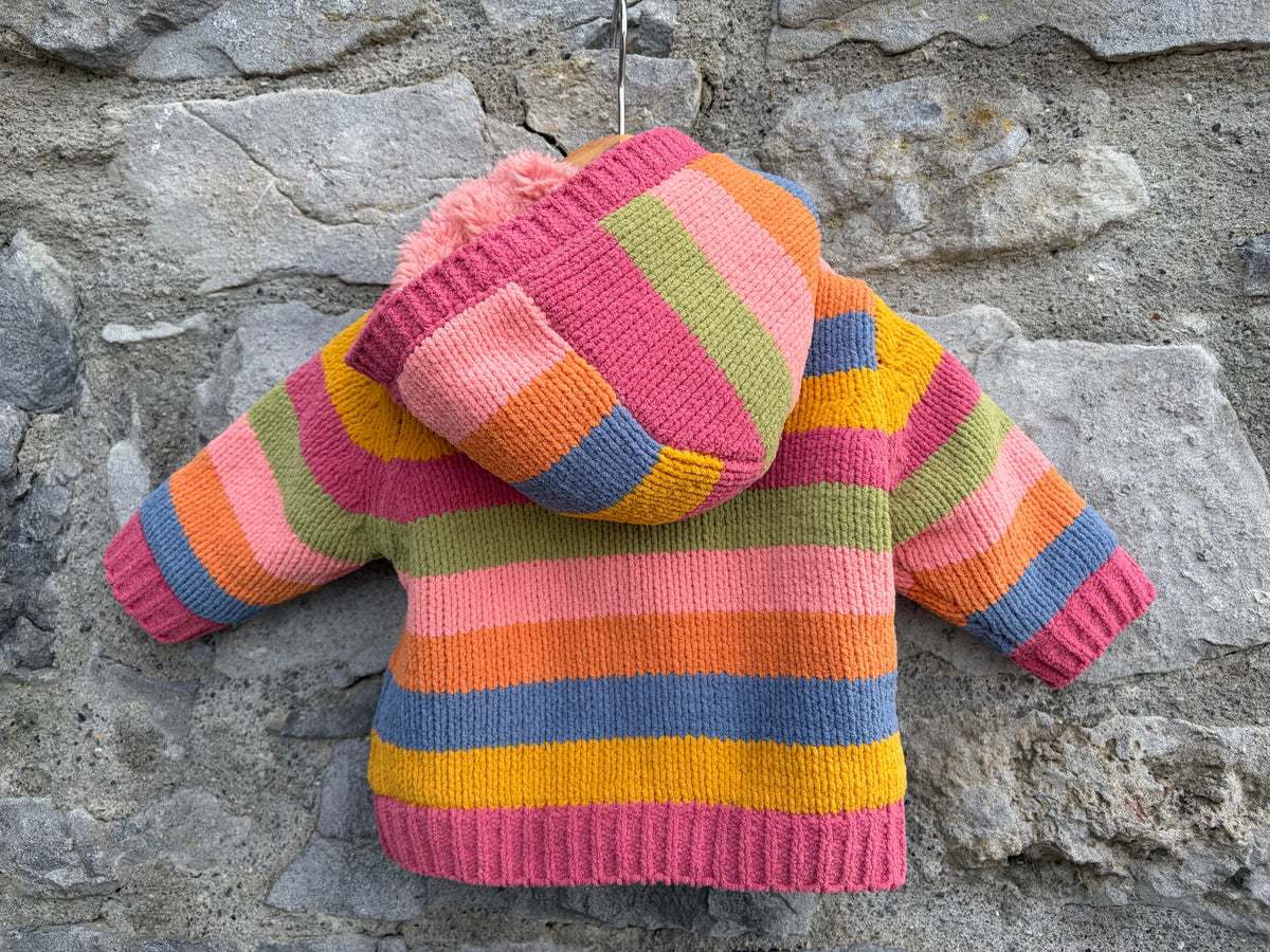 Bee colourful hooded cardigan  0-3m (56-62cm)
