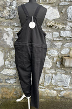 Load image into Gallery viewer, Black maternity dungarees uk 14
