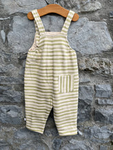 Load image into Gallery viewer, Khaki stripy dungarees 12-18m (80-86cm)
