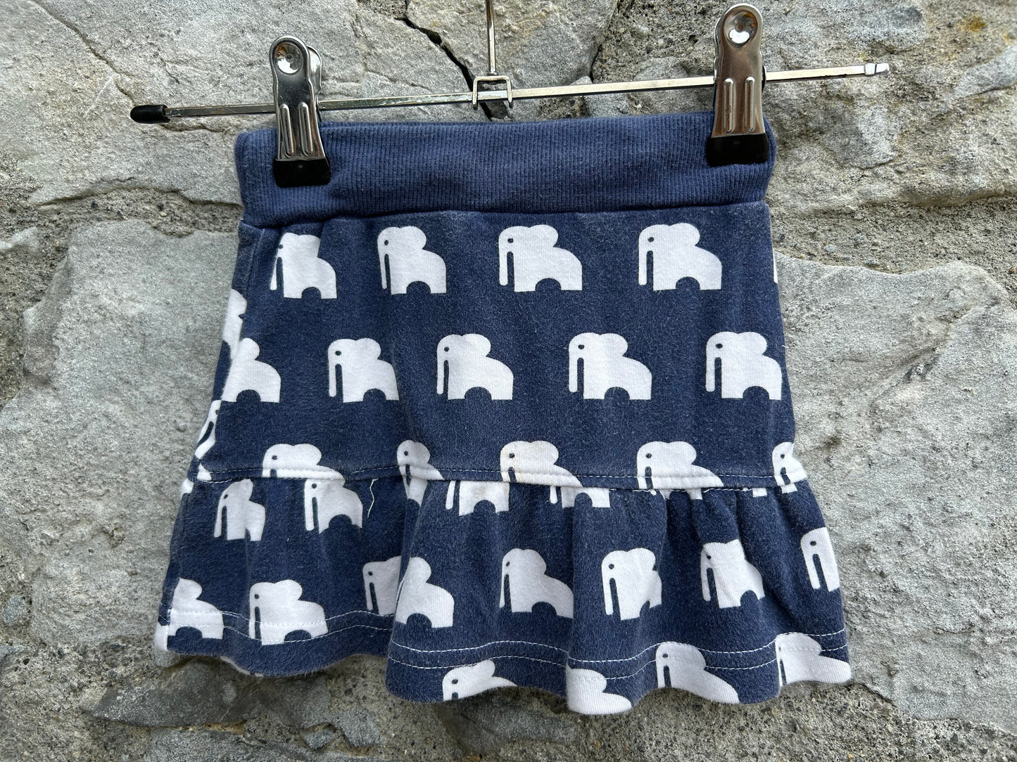 Elephants navy skirt   9-12m (74-80cm)