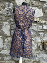 Load image into Gallery viewer, Navy lace dress uk 8-10
