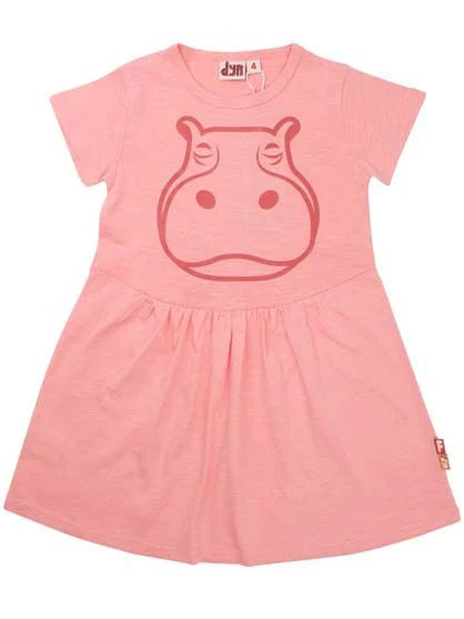 Hippo pink dress   7-8y (122-128cm)