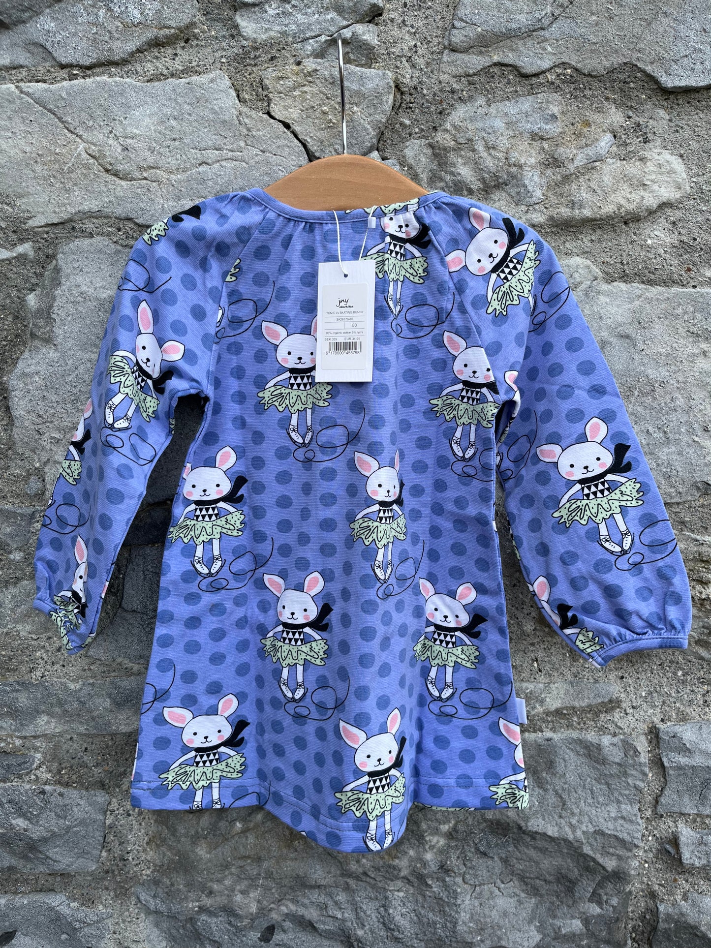 Ice skating mice tunic 12m (80cm)