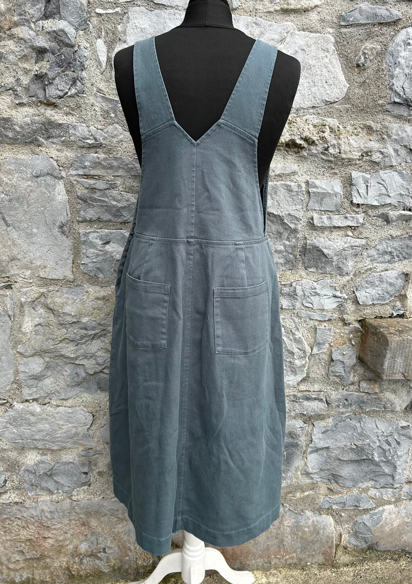 Khaki denim pinafore uk 12-14