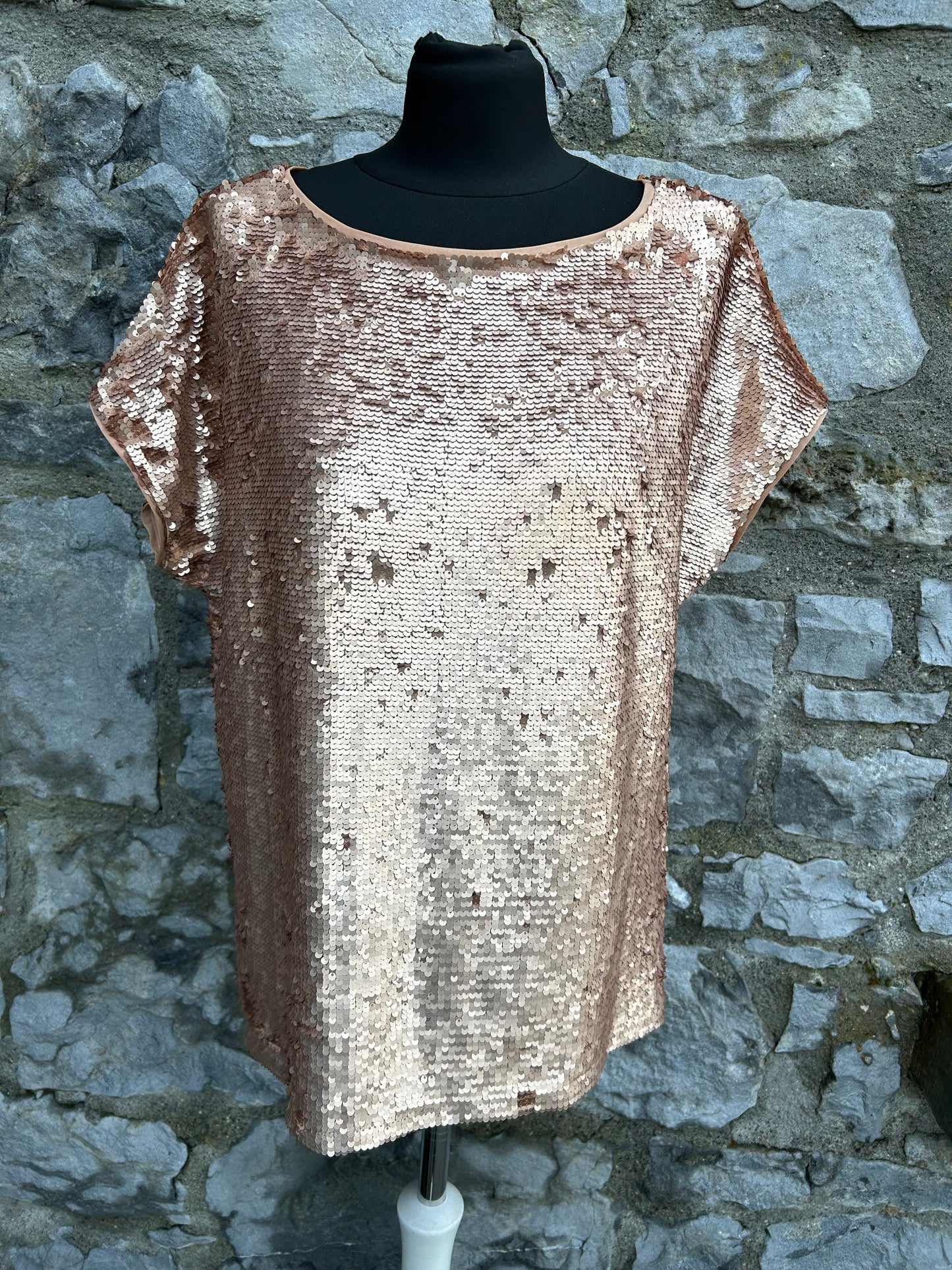 Gold sequin top uk 12