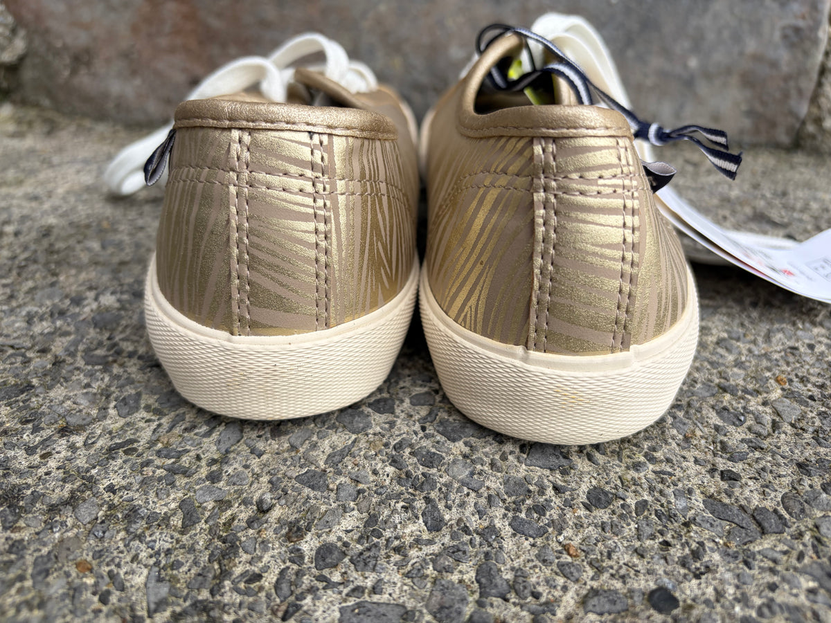 Metallic gold Joules Coast pump trainers  uk 5 (eu 38)