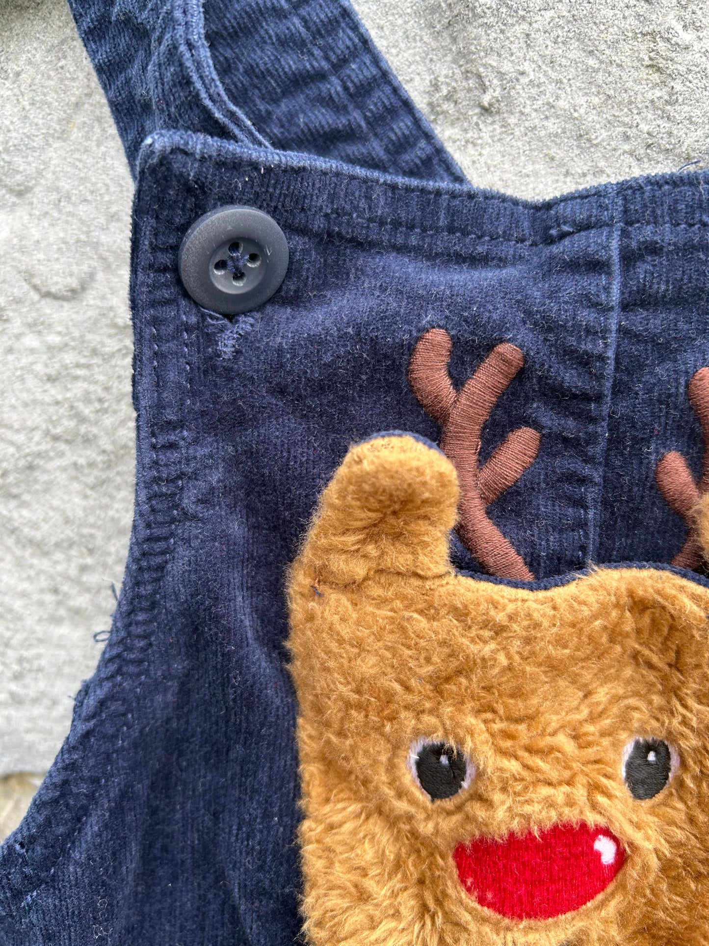 Reindeer navy dungarees 2-3y (92-98cm)