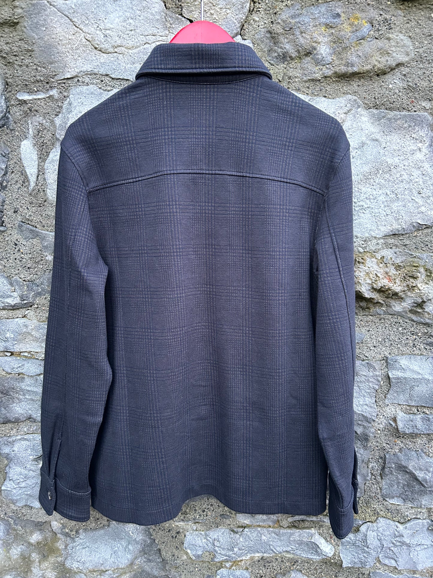 Navy check shirt 9-10y (134-140cm)