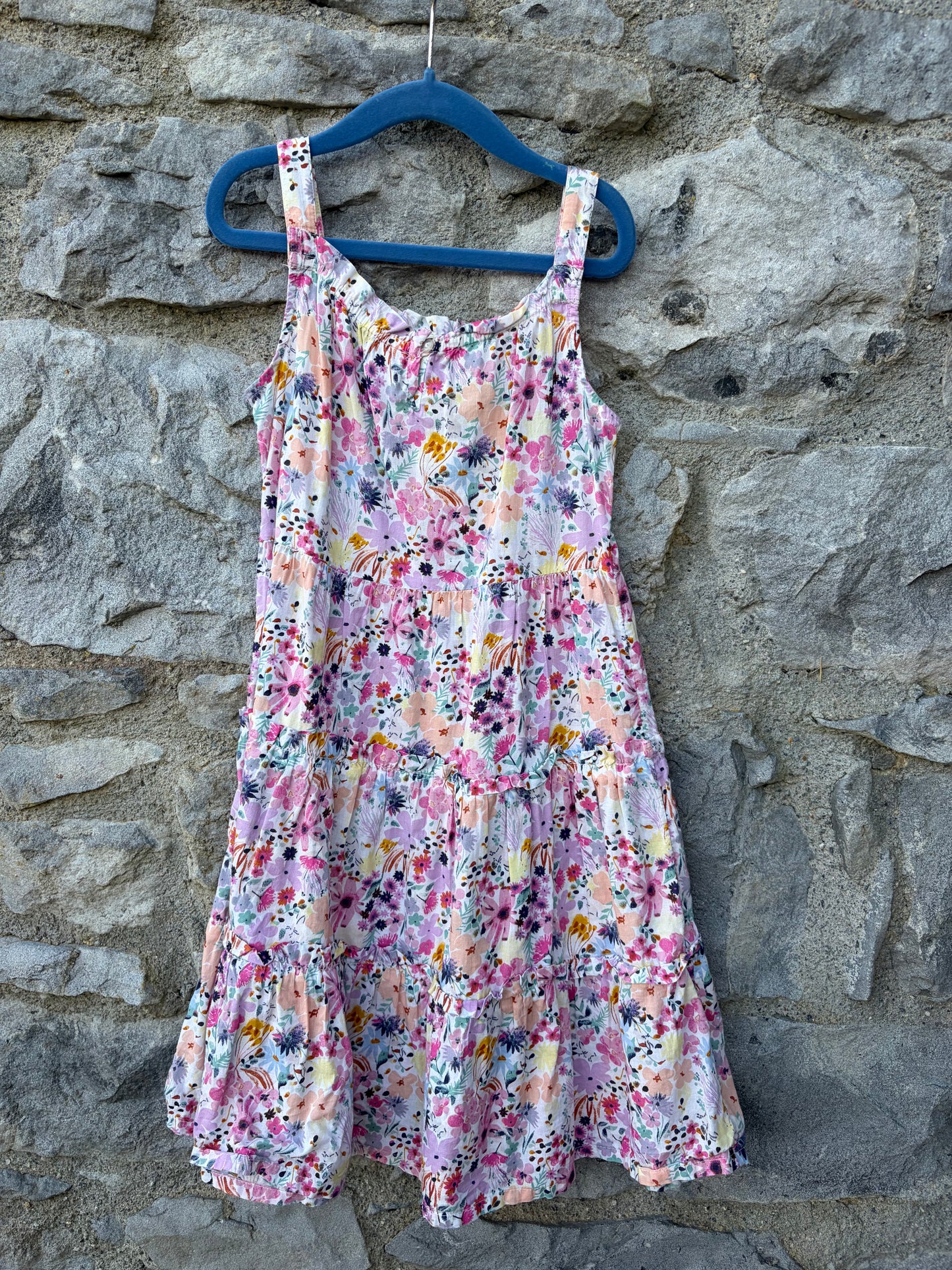 Pink floral sun dress  6y (116cm)