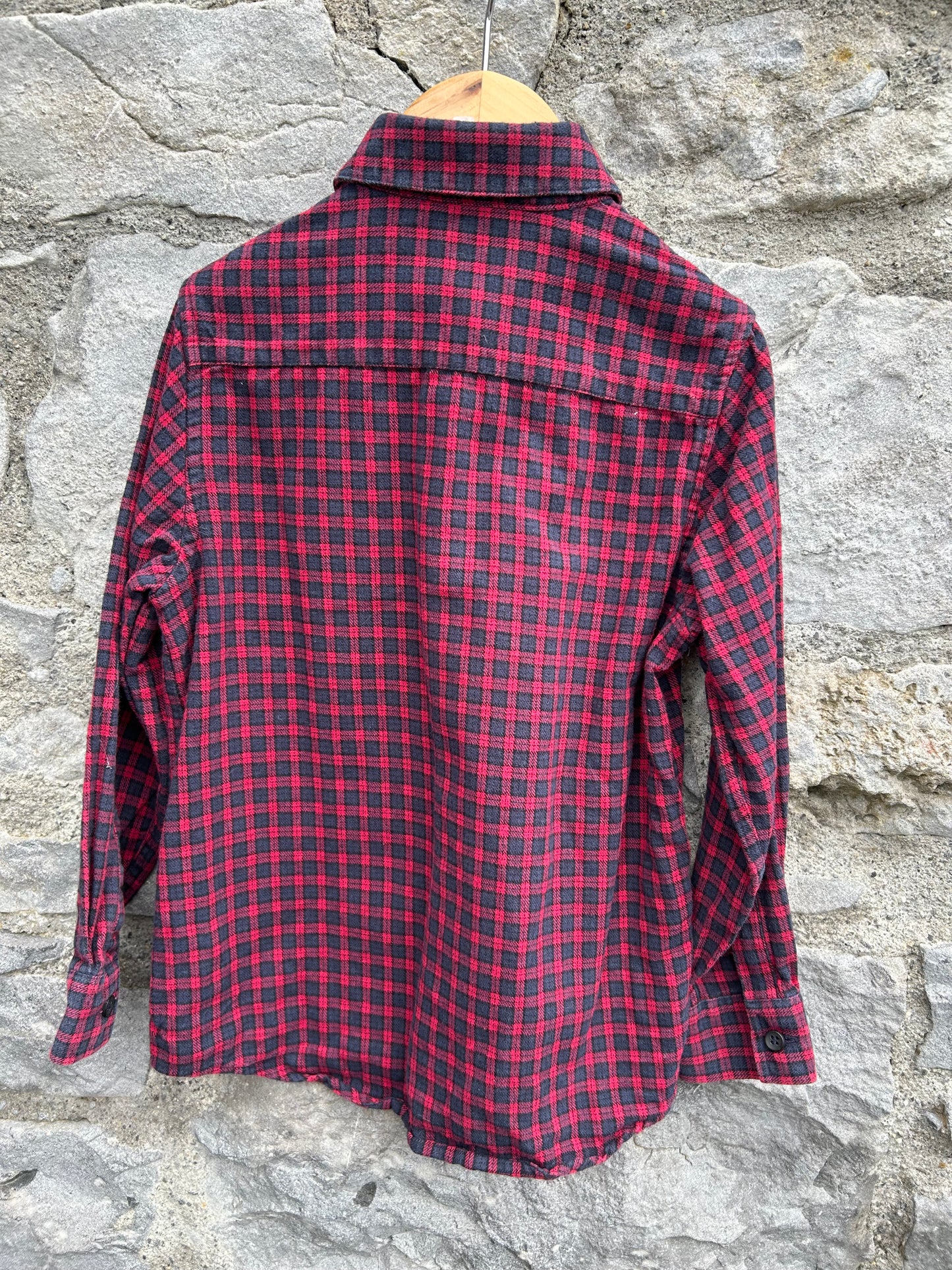 Red&navy check shirt   4y (104cm)