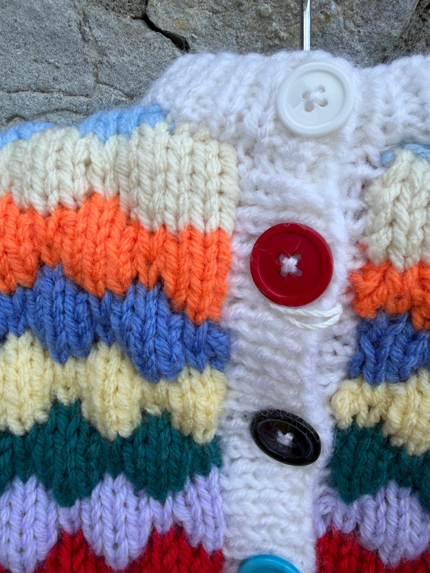 Colourful bubble knit cardigan  3m (62cm)