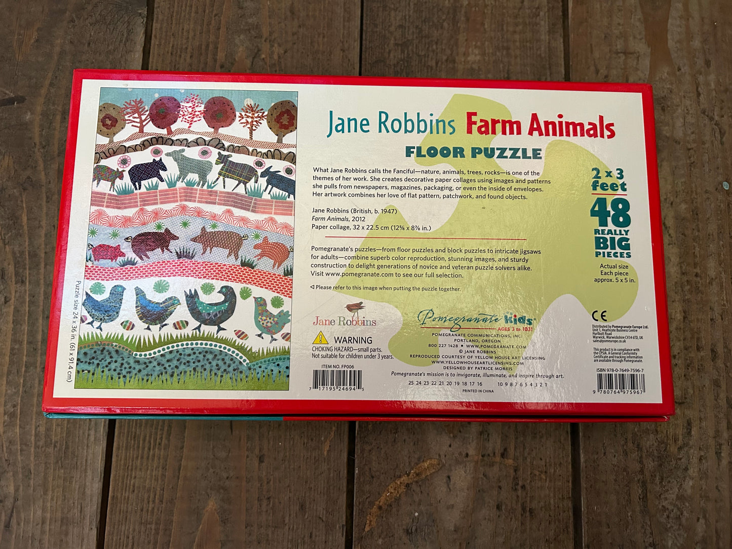Farm animals floor puzzle