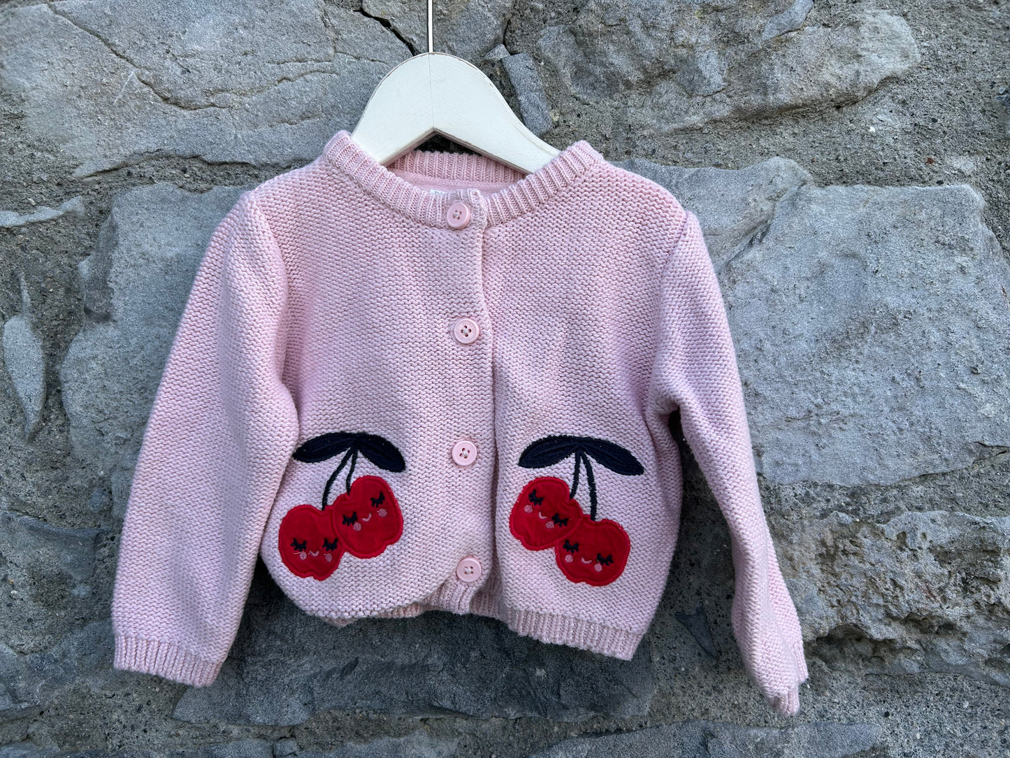 Cherry pink cardigan  9-12m (74-80cm)