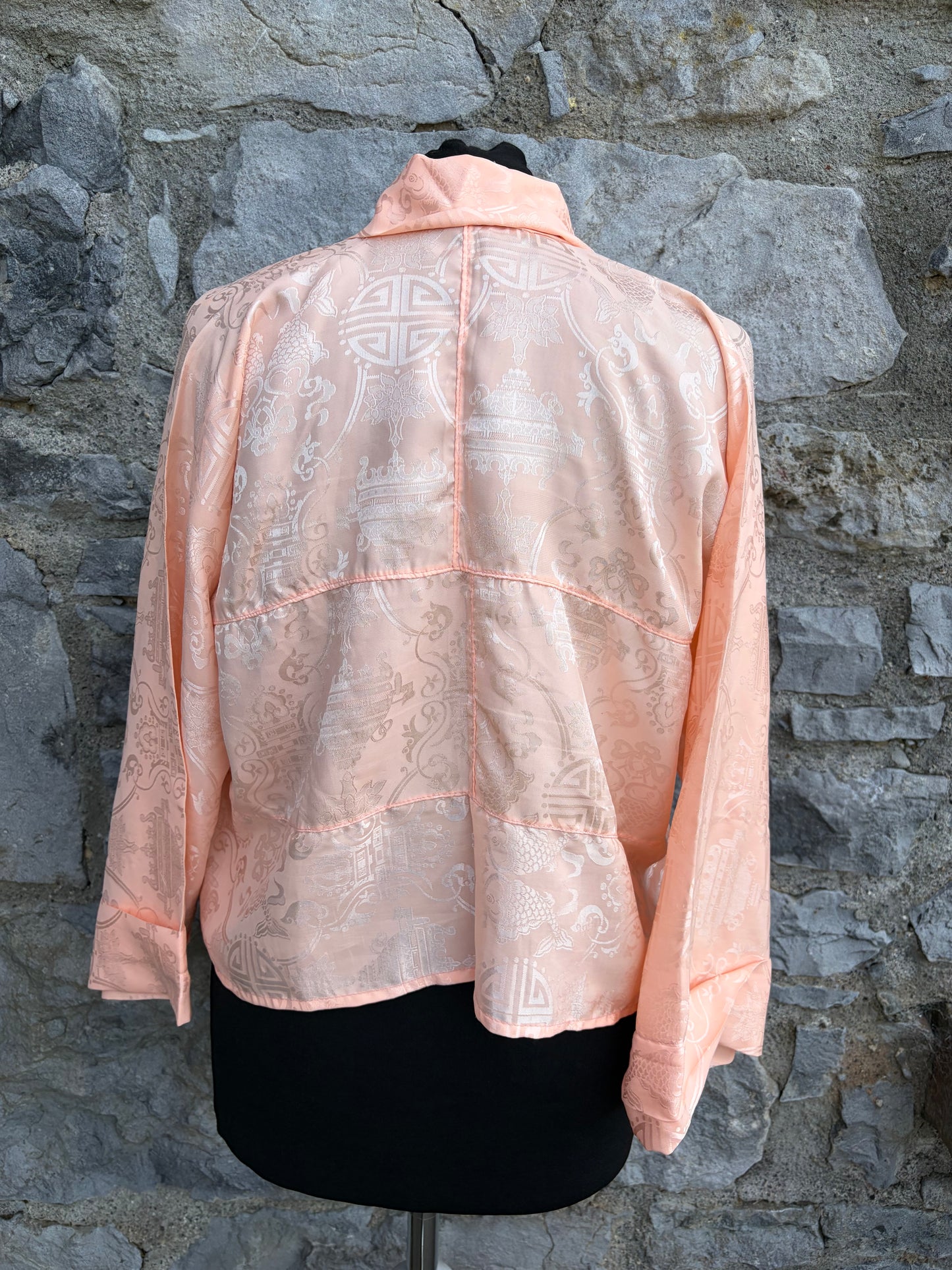 80s peach short kimono uk 8-10