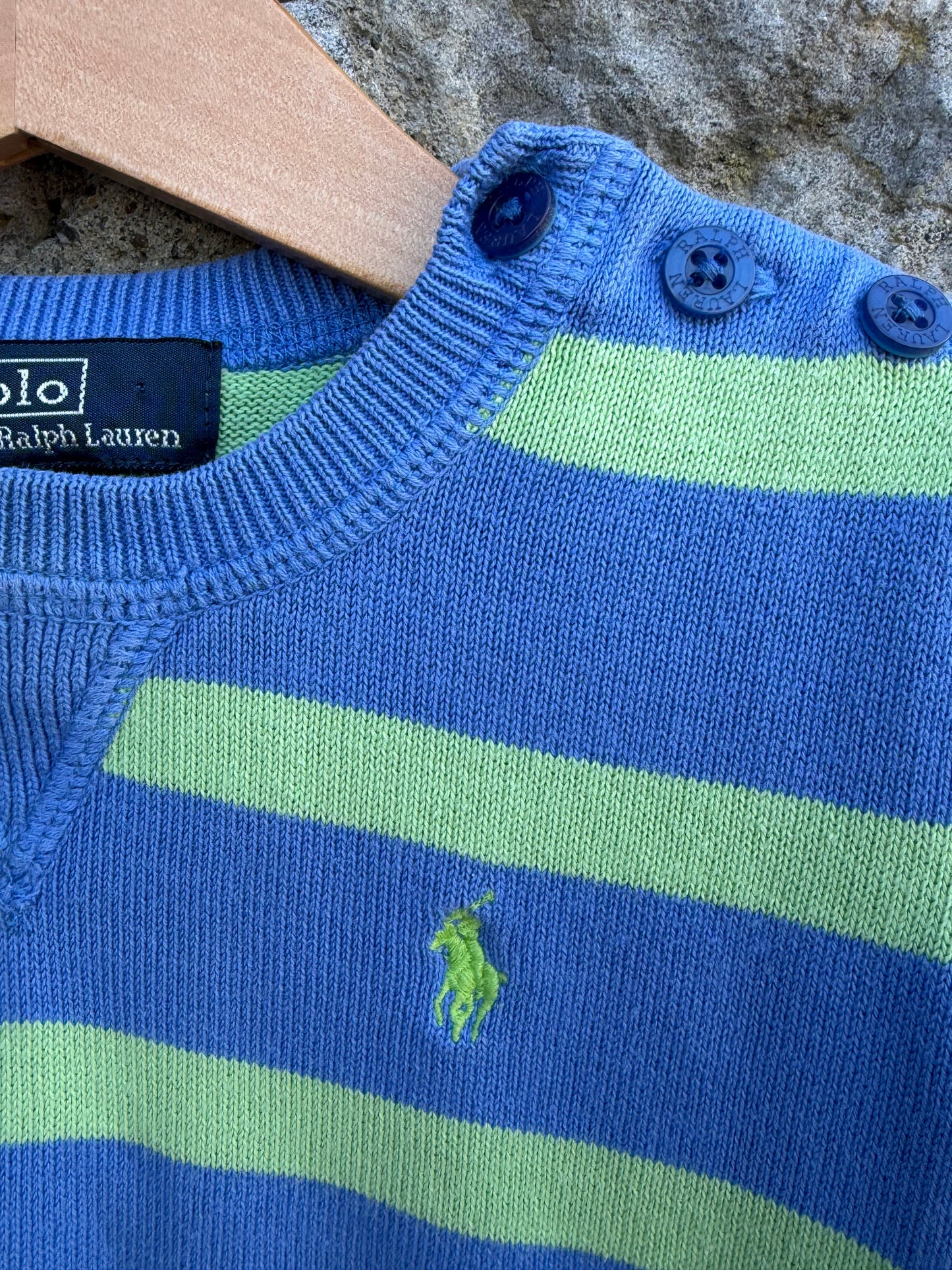 RL Blue&green jumper  18-24m (86-92cm)