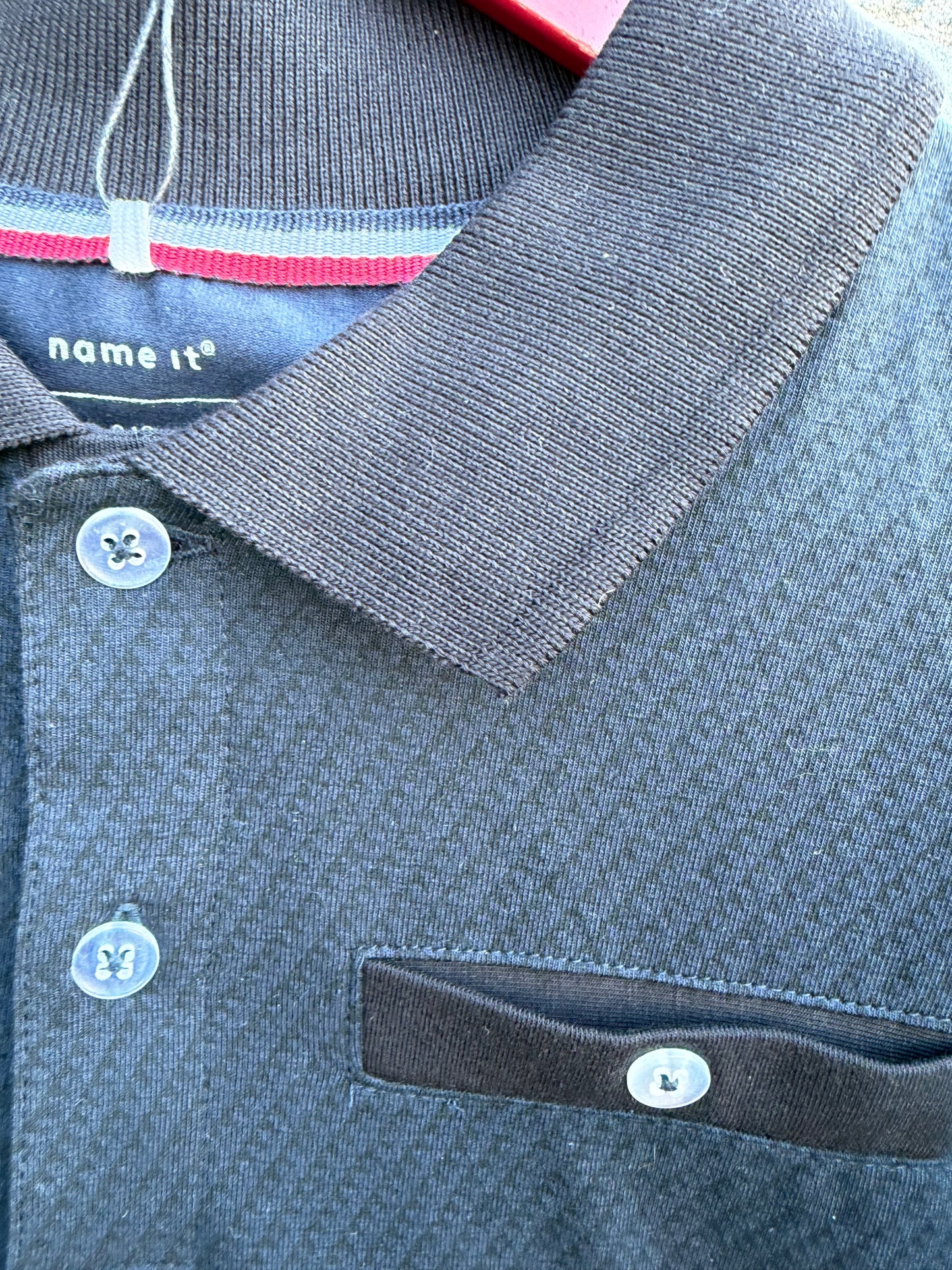 Navy polo shirt   9-10y (134-140cm)