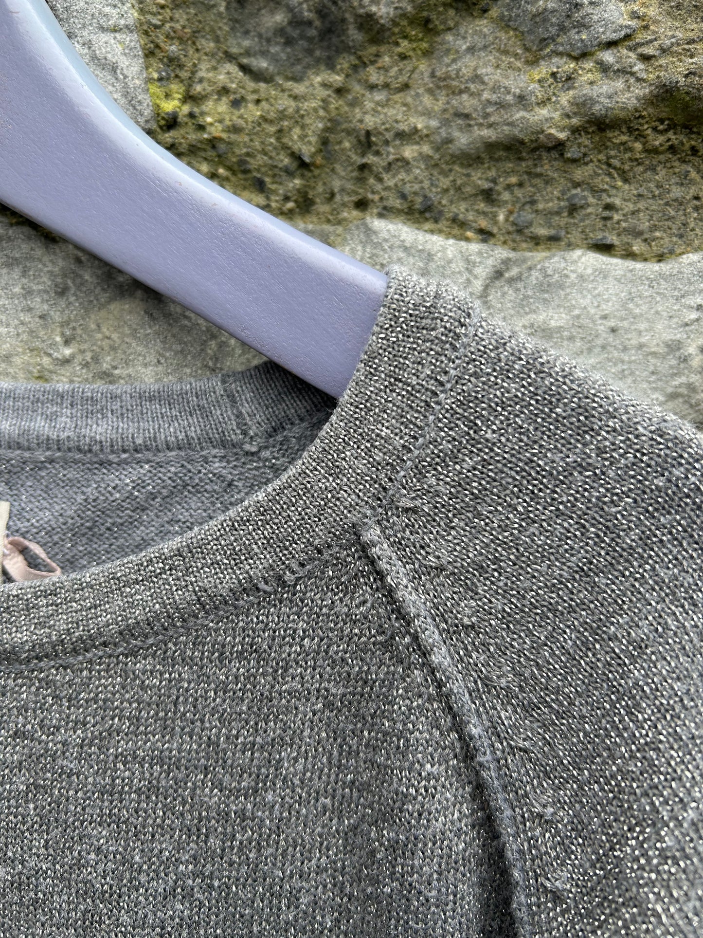 Silver sparkly long top  uk 6