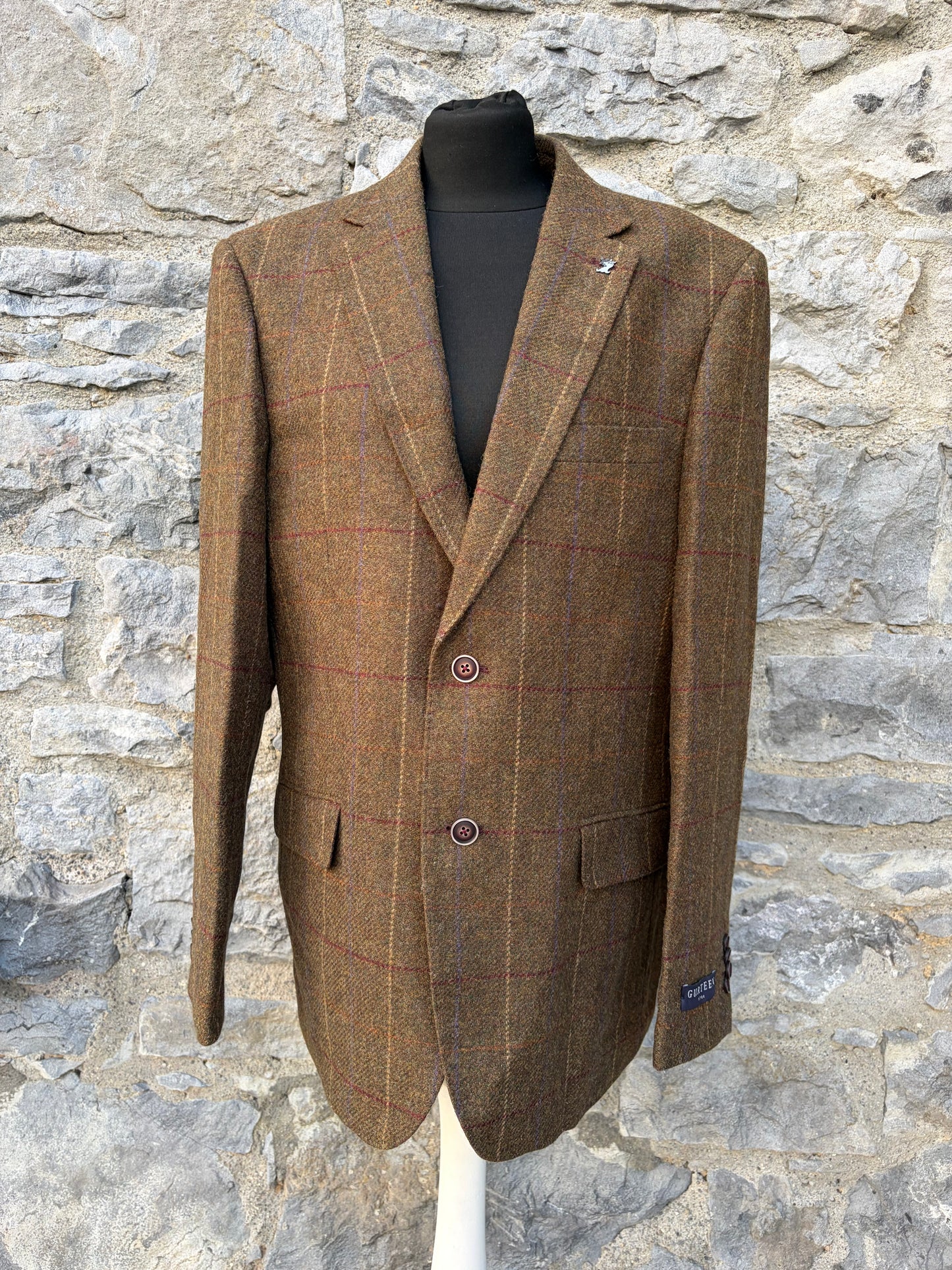 80s brown tweed jacket Large