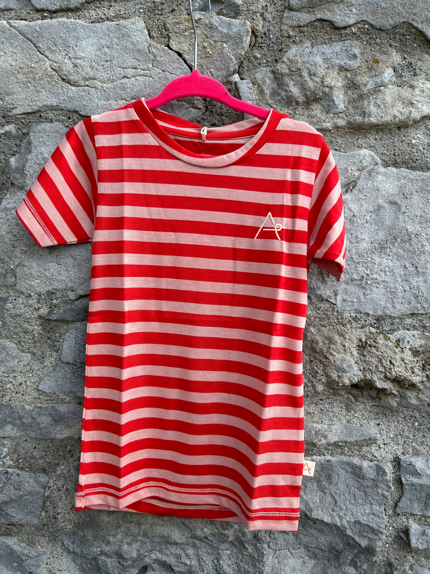 The Bell T-shirt red stripes  4y (104cm)