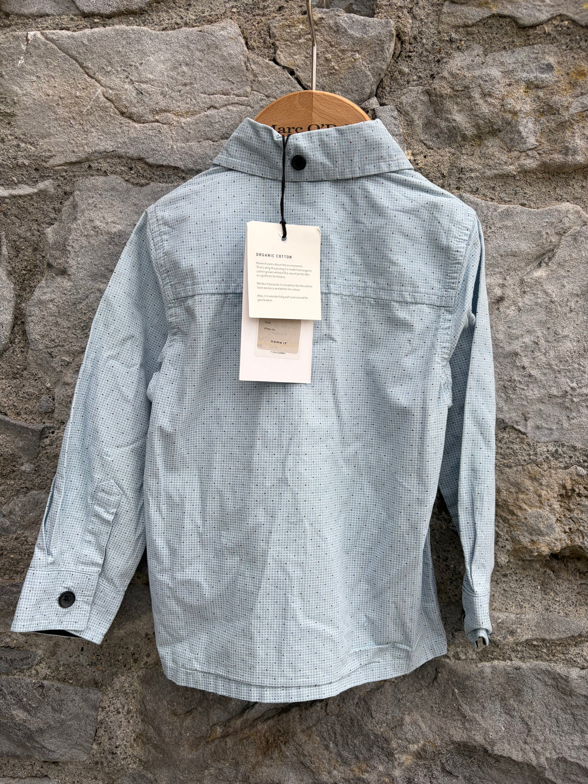 Blue tiny check shirt  9-12m (74-80cm)