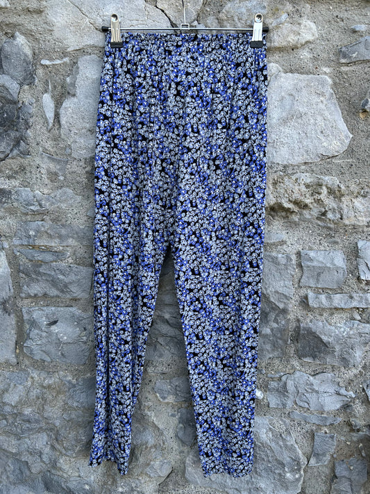 Blue floral baggy pants  11y (146cm)