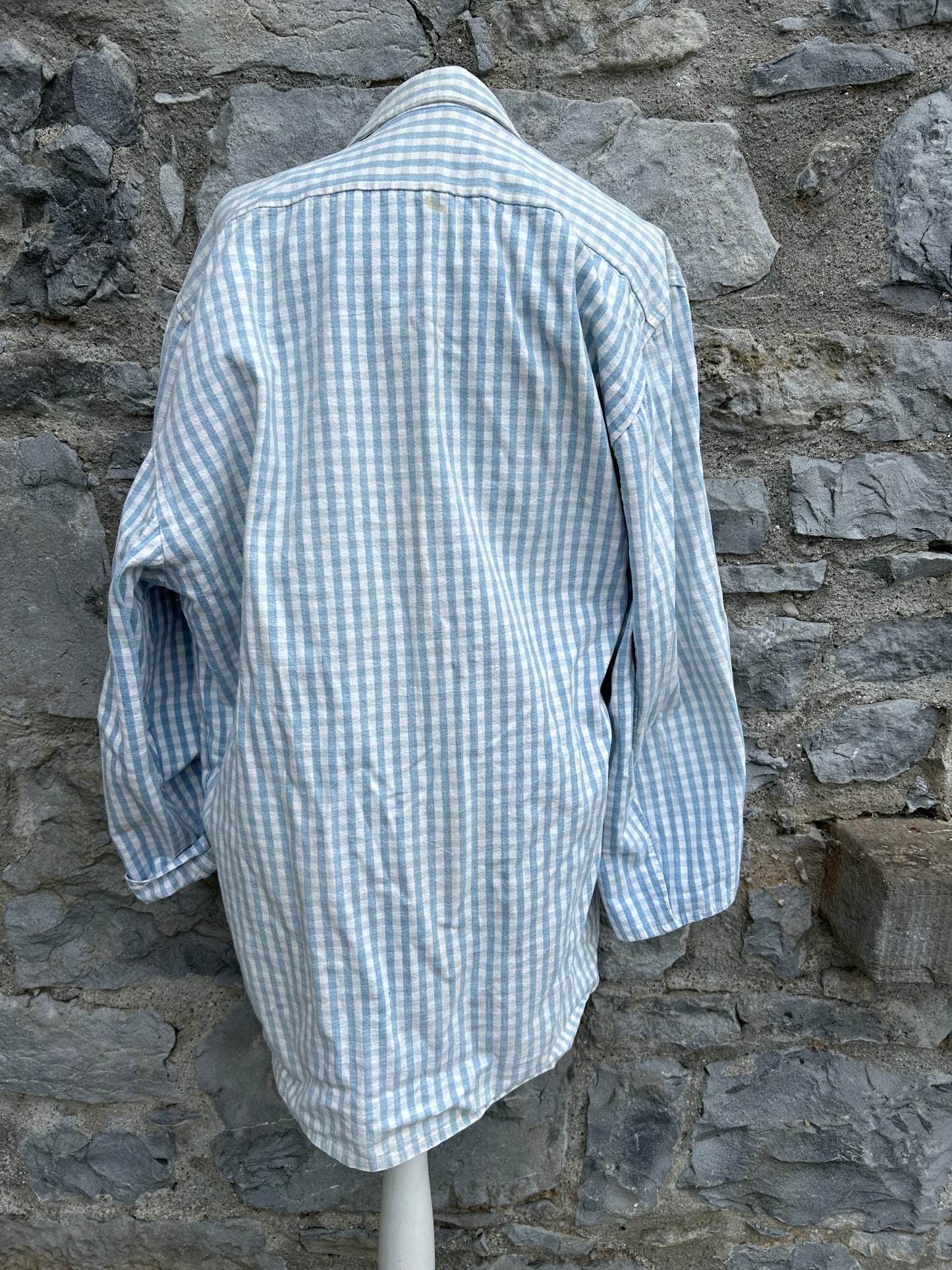 80s blue gingham jacket uk 14-16