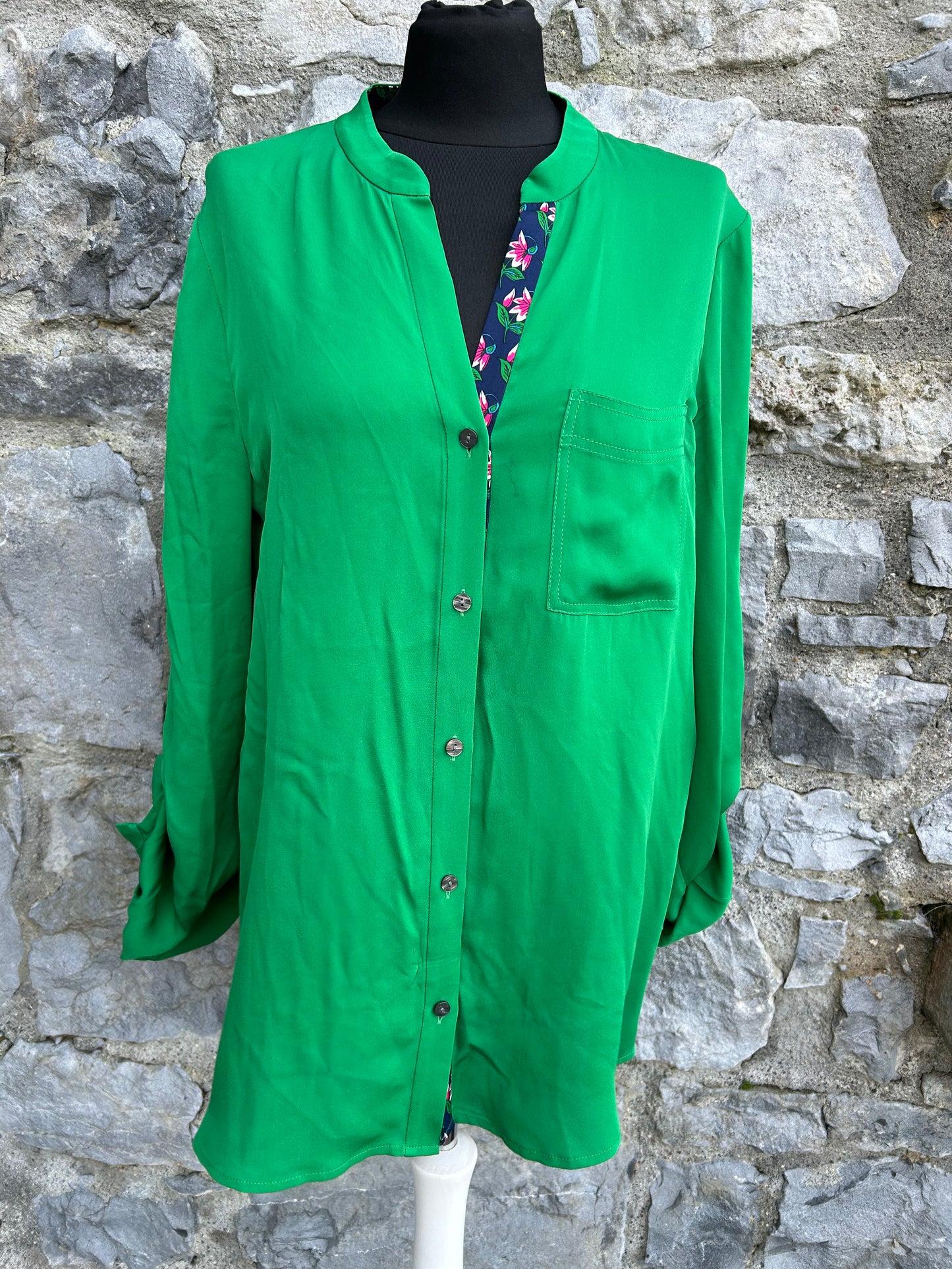 DVF Long green blouse uk 10-12