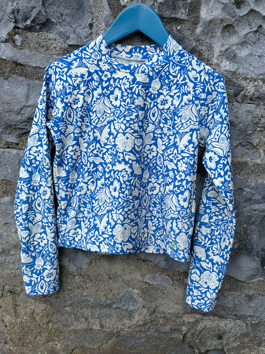 Blue floral rash top 10-11y (140-146cm)