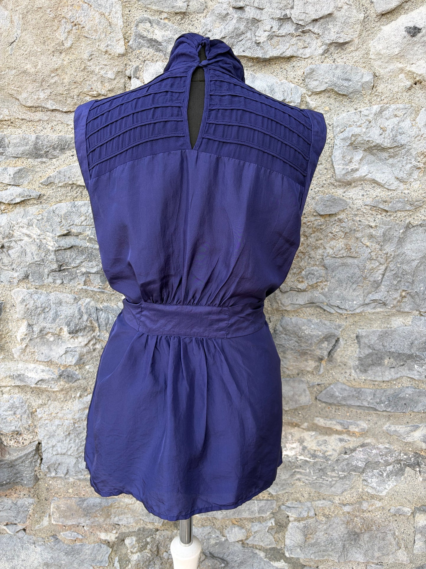 Y2K purple silk top uk 10-12