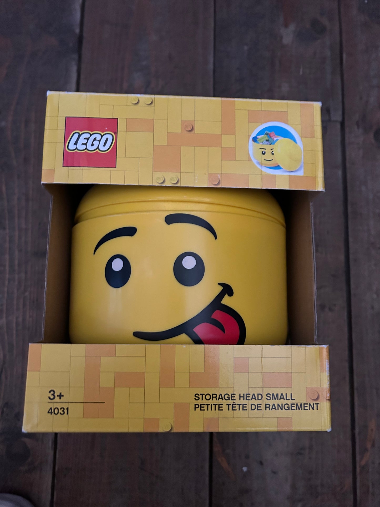 Lego head storage box