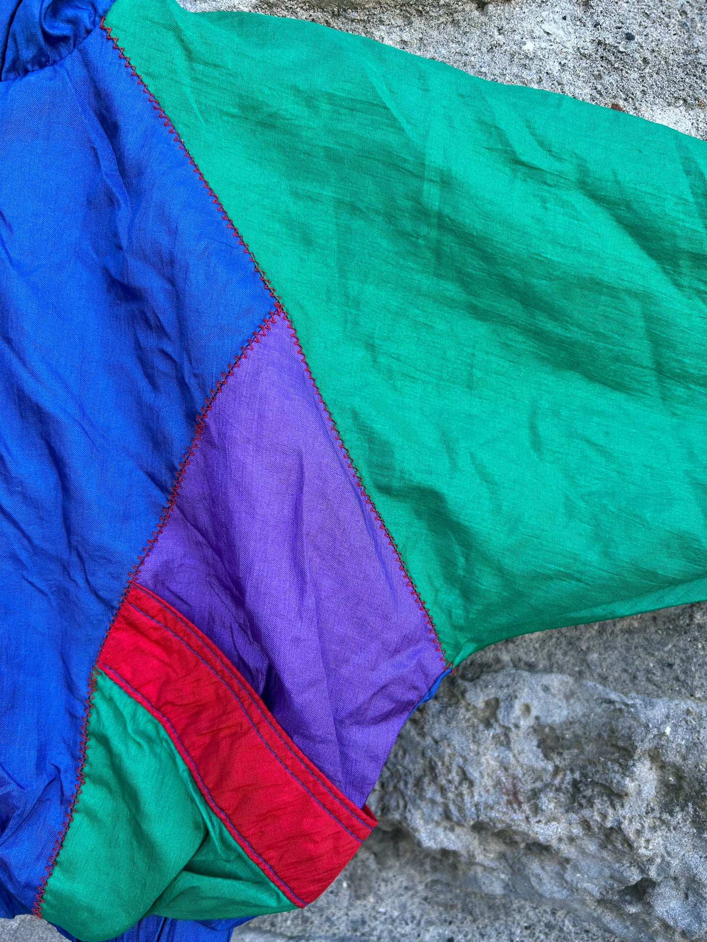 80s blue&green shell jacket 12m (80cm)