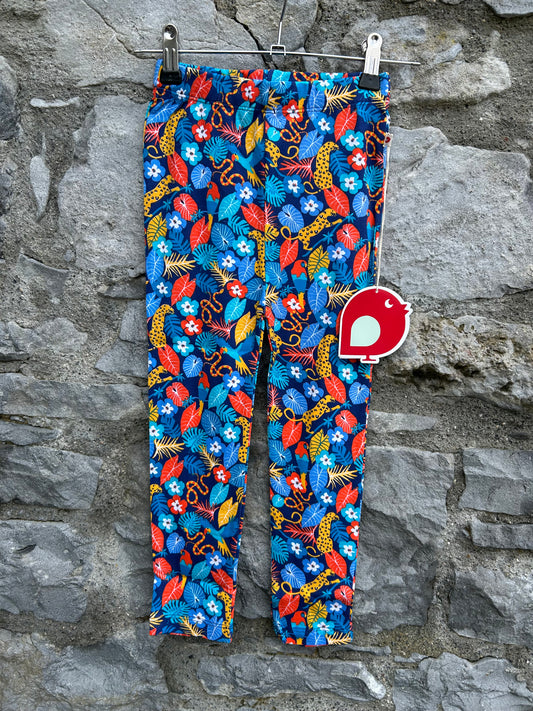 Tropical navy leggings 4-5y (104-110cm)