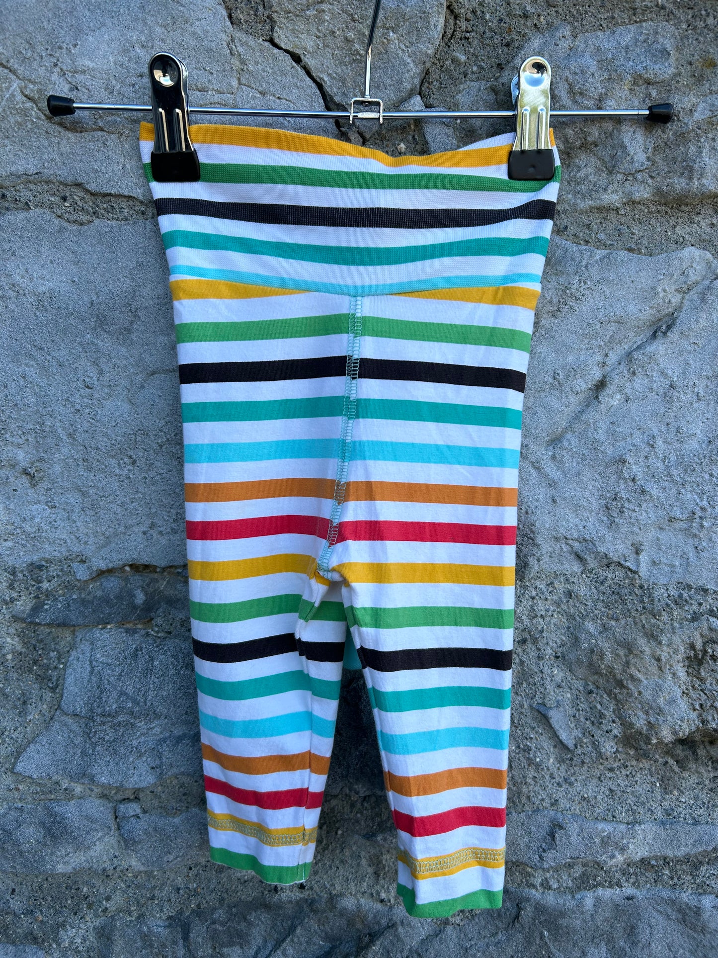 Rainbow stripes leggings&hat  3m (62cm)