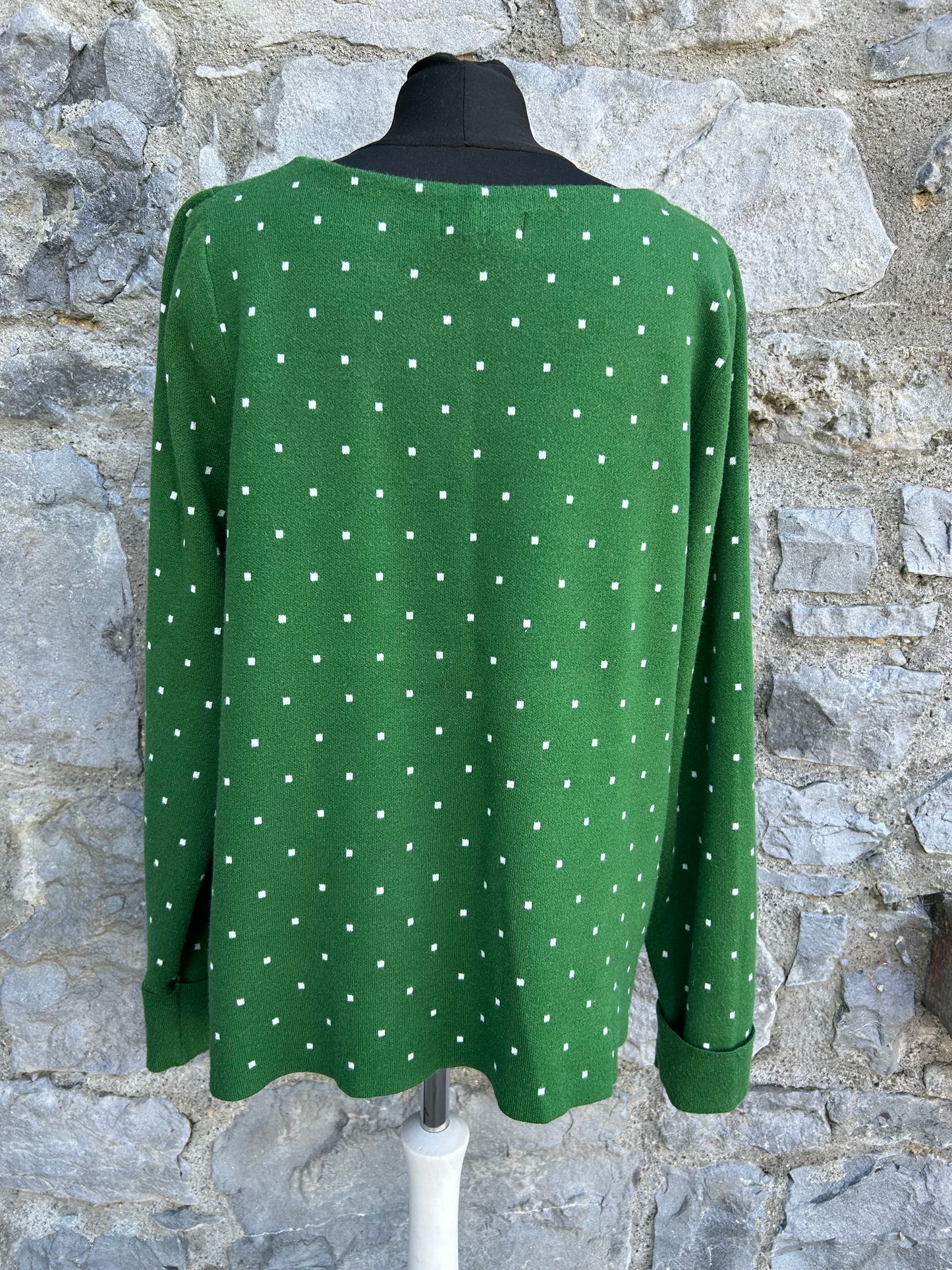 Green spotty jumper uk 16