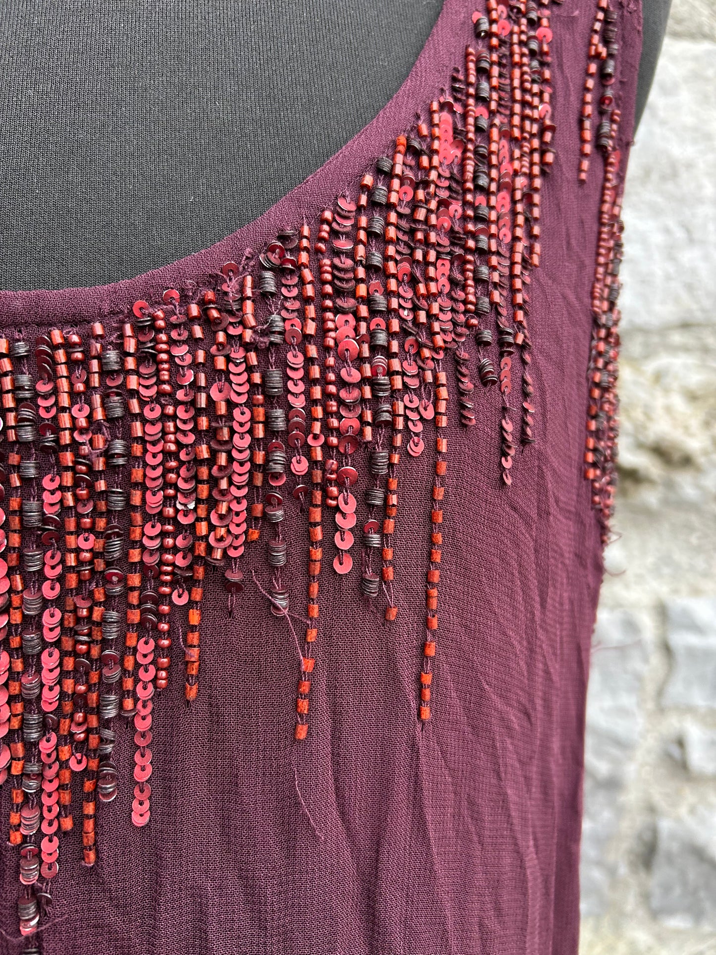 Sequin maroon dress uk 12